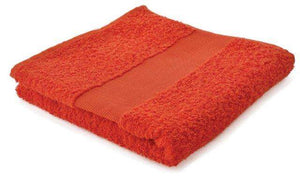 Handdoek 100 x 50 cm rood 1 kleur tr 4849
