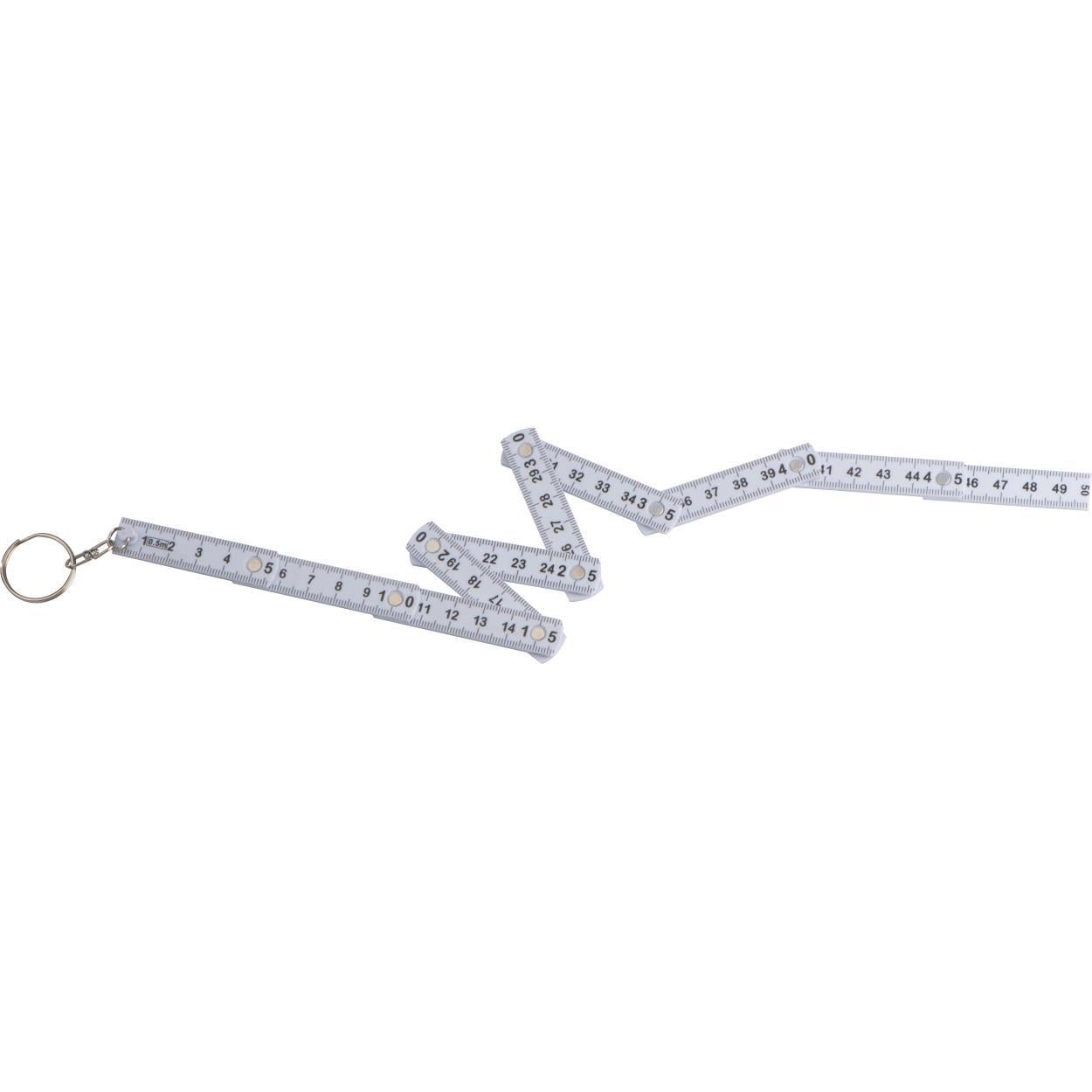 Sleutelhanger met uitklapbare duimstok sample