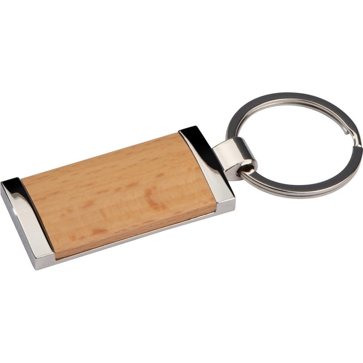 sleutelhanger metaal met bamboe bedrukken