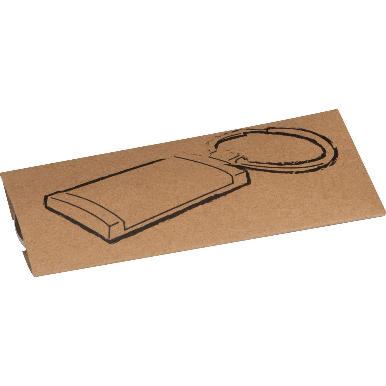 sleutelhanger metaal met bamboe 11474