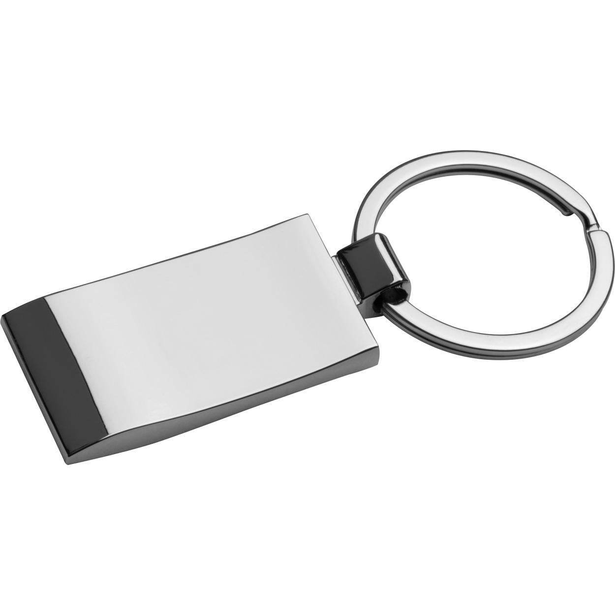 Metalen sleutelhanger, rechthoek sample
