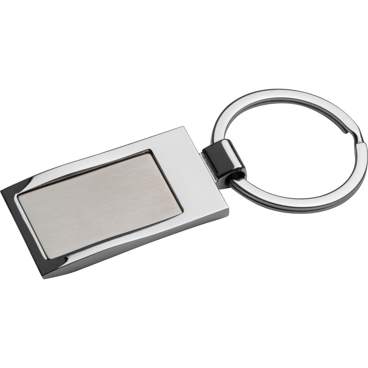 Metalen sleutelhanger, rechthoek sample