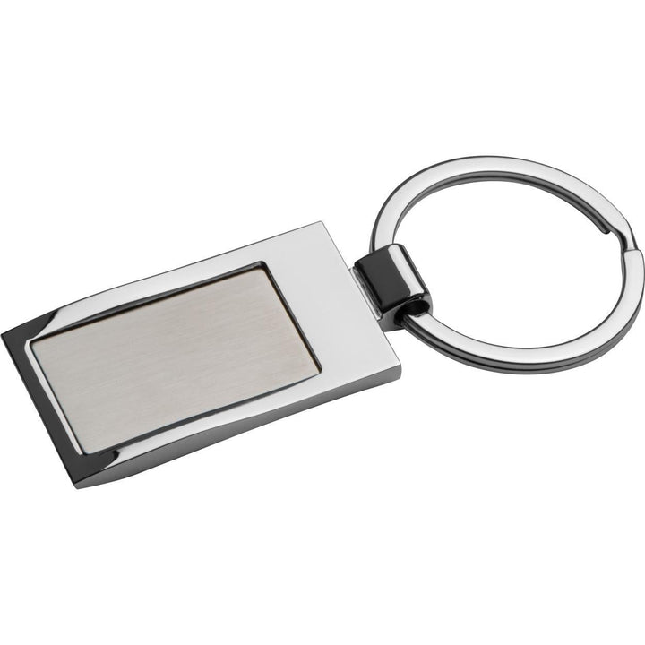 Metalen sleutelhanger, rechthoek sample
