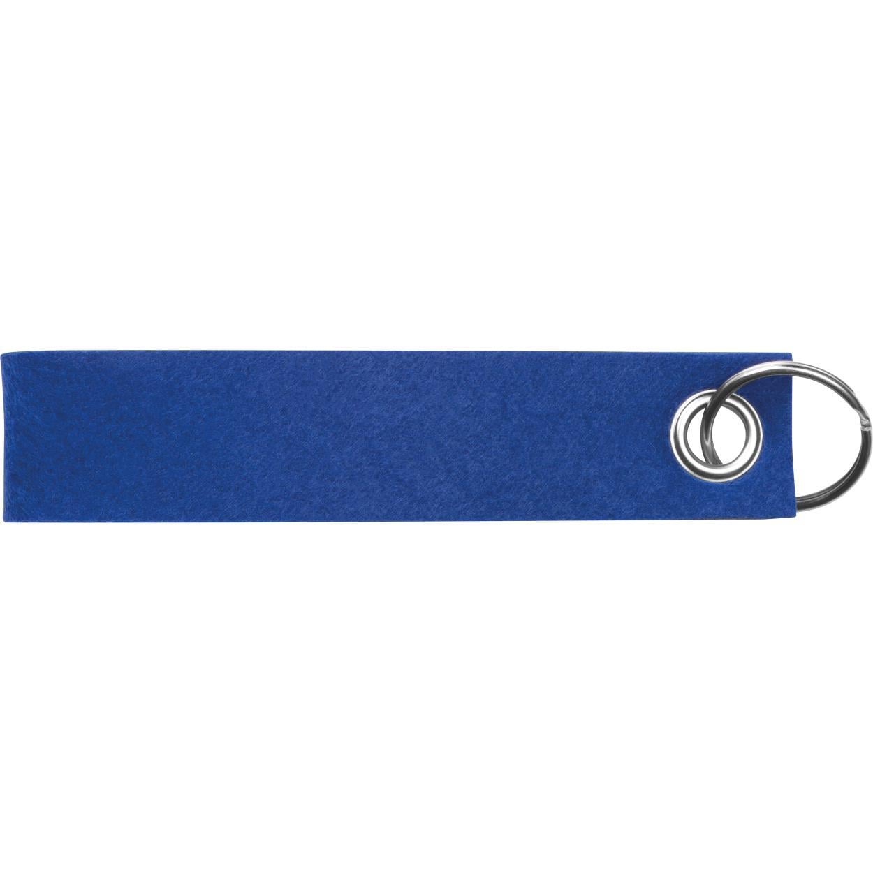 Sleutelhanger van RPET-vilt grijs 1 kleur 11557