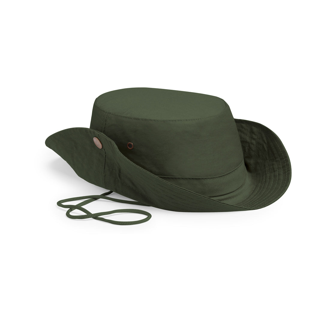 Hoed safari groen 1 kleur