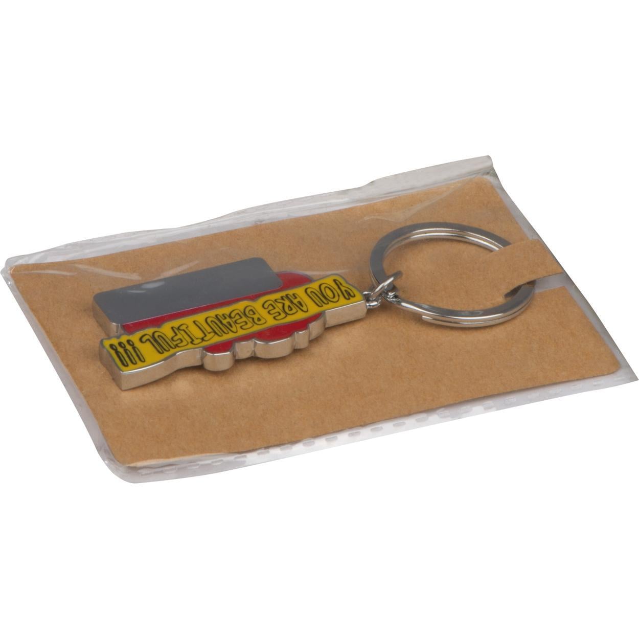 Sleutelhanger "You are beautifull" groen Graveren 11307