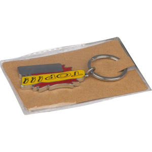 Sleutelhanger "Top" groen Graveren 11297