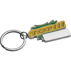 Sleutelhanger "Top" lichtblauw Graveren 11298