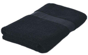 Handdoek 140 x 70 cm zwart Borduren 4886