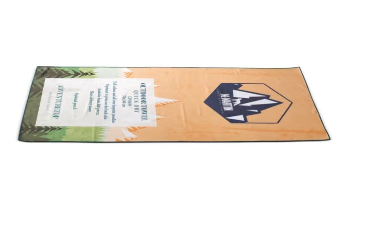 Sneldrogende outdoor handdoek met custom print bedrukken