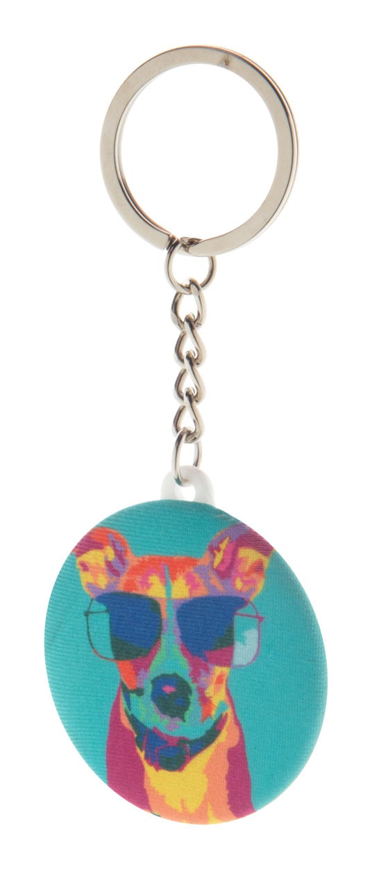 RPET-sleutelhanger met speld KeyBadge RPET Mini sample