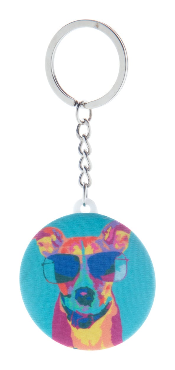 RPET-sleutelhanger met speld KeyBadge RPET Mini sample
