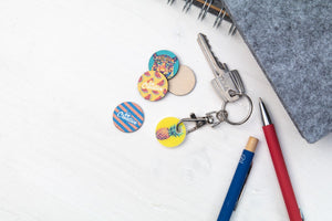 winkelwagenmuntje sleutelhanger ColoShop 13373