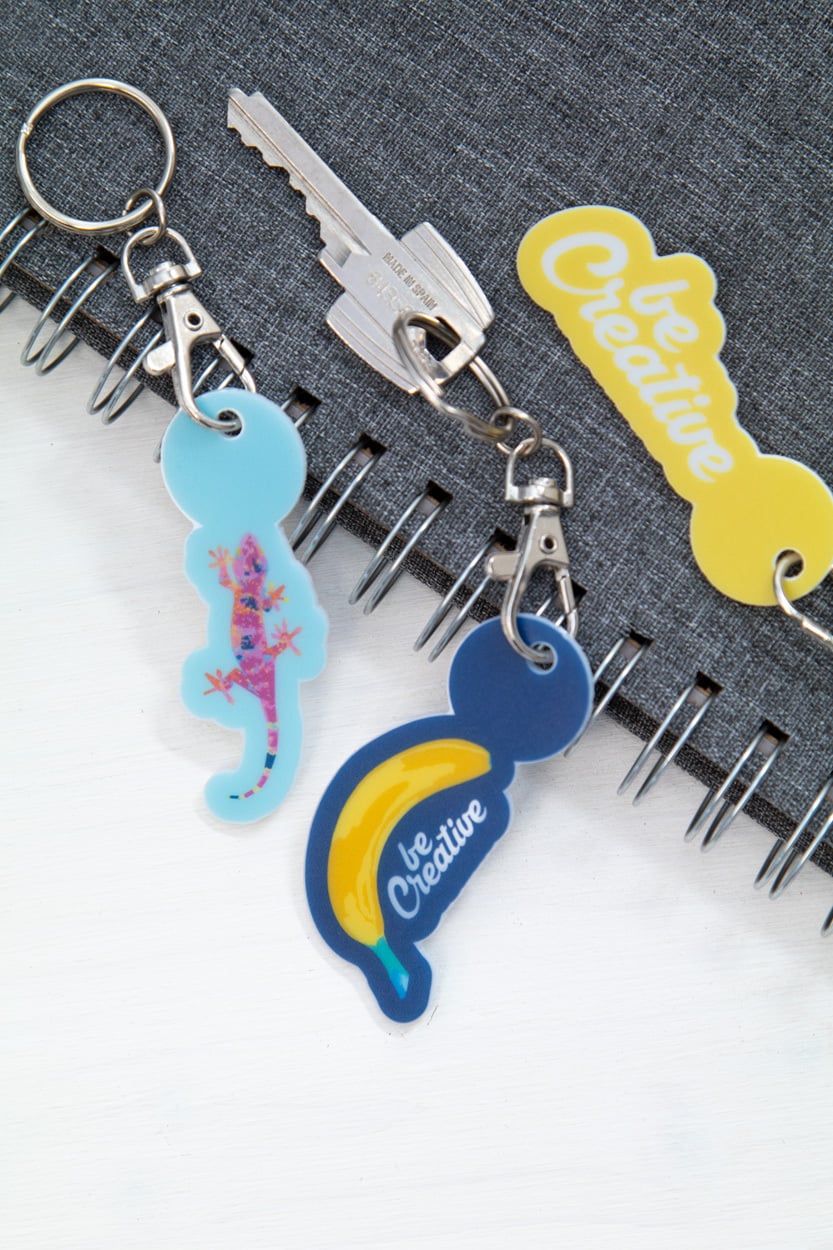 winkelwagenmuntje sleutelhanger ColoShop Creative sample