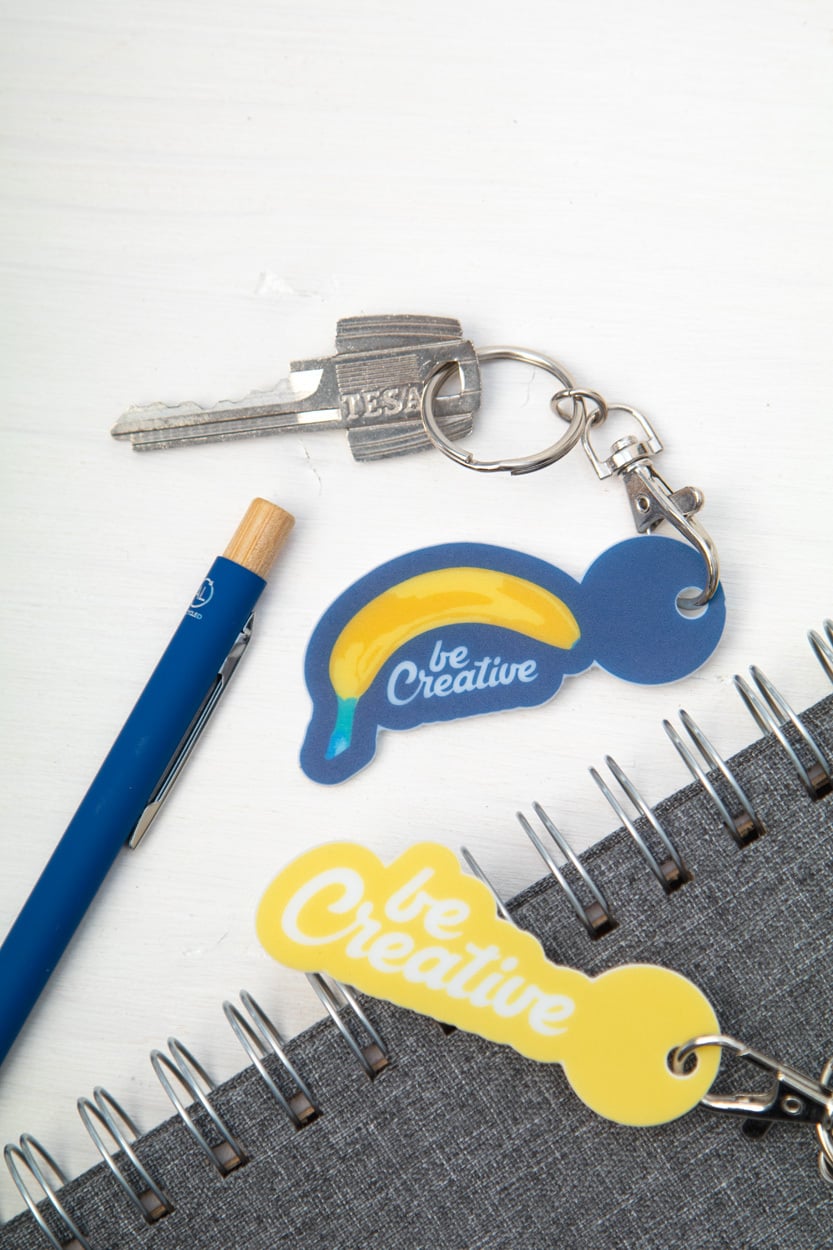 winkelwagenmuntje sleutelhanger ColoShop Creative sample