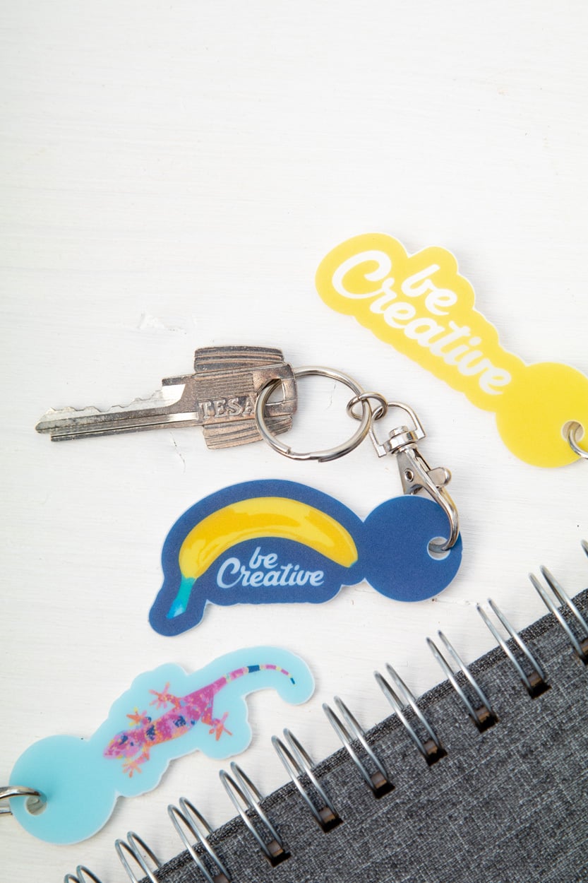 winkelwagenmuntje sleutelhanger ColoShop Creative sample