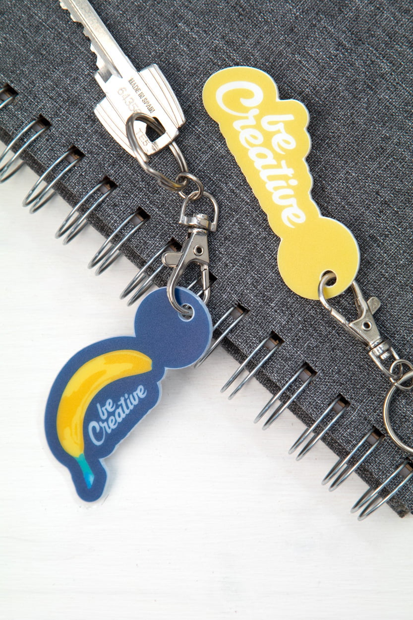 winkelwagenmuntje sleutelhanger ColoShop Creative sample