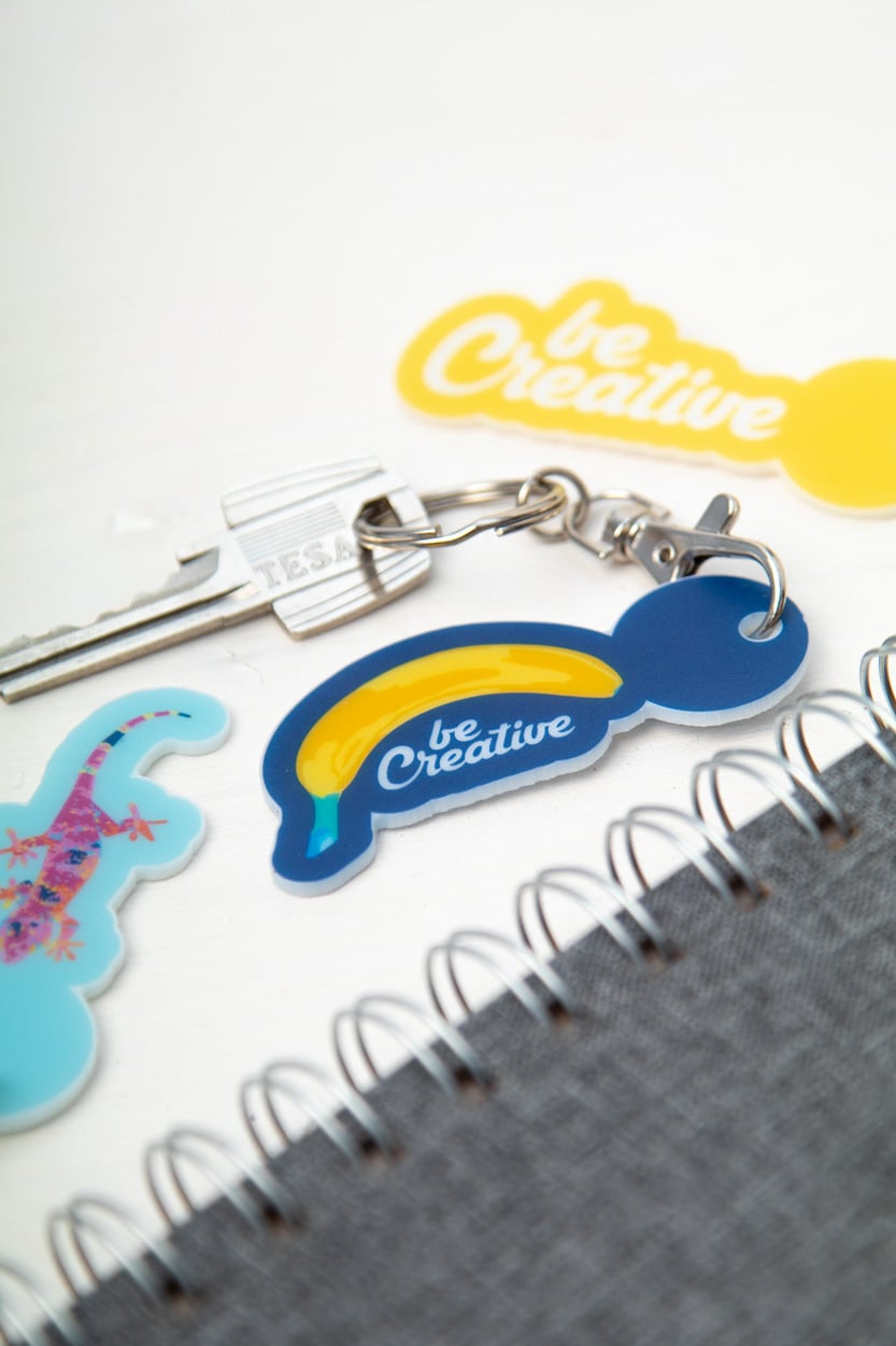 winkelwagenmuntje sleutelhanger ColoShop Creative sample