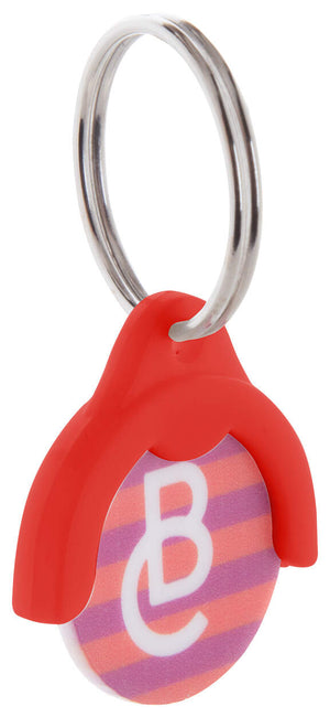 winkelwagenmuntje sleutelhanger Token wit onbedrukt 13389