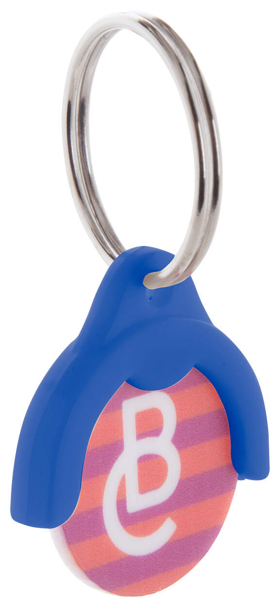 winkelwagenmuntje sleutelhanger Token rood Full colour 13387