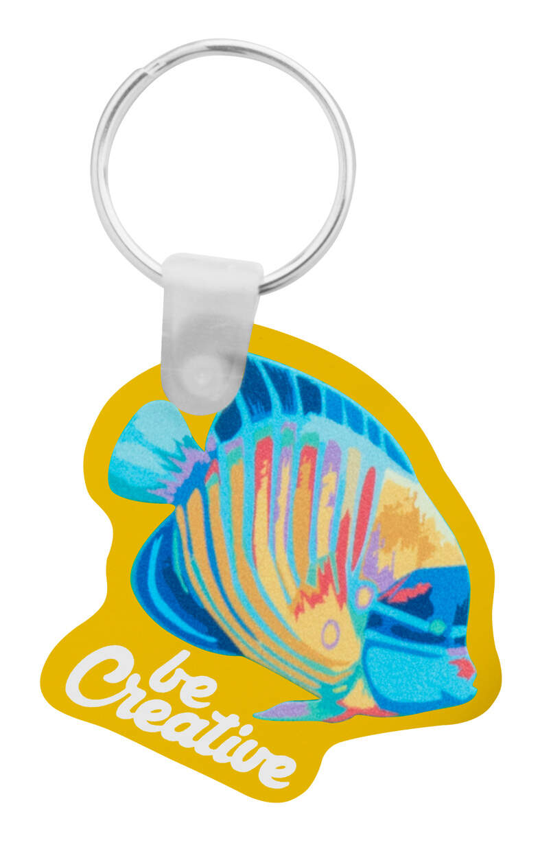 custum made sleutelhanger CreaFob oranje Full colour 2648