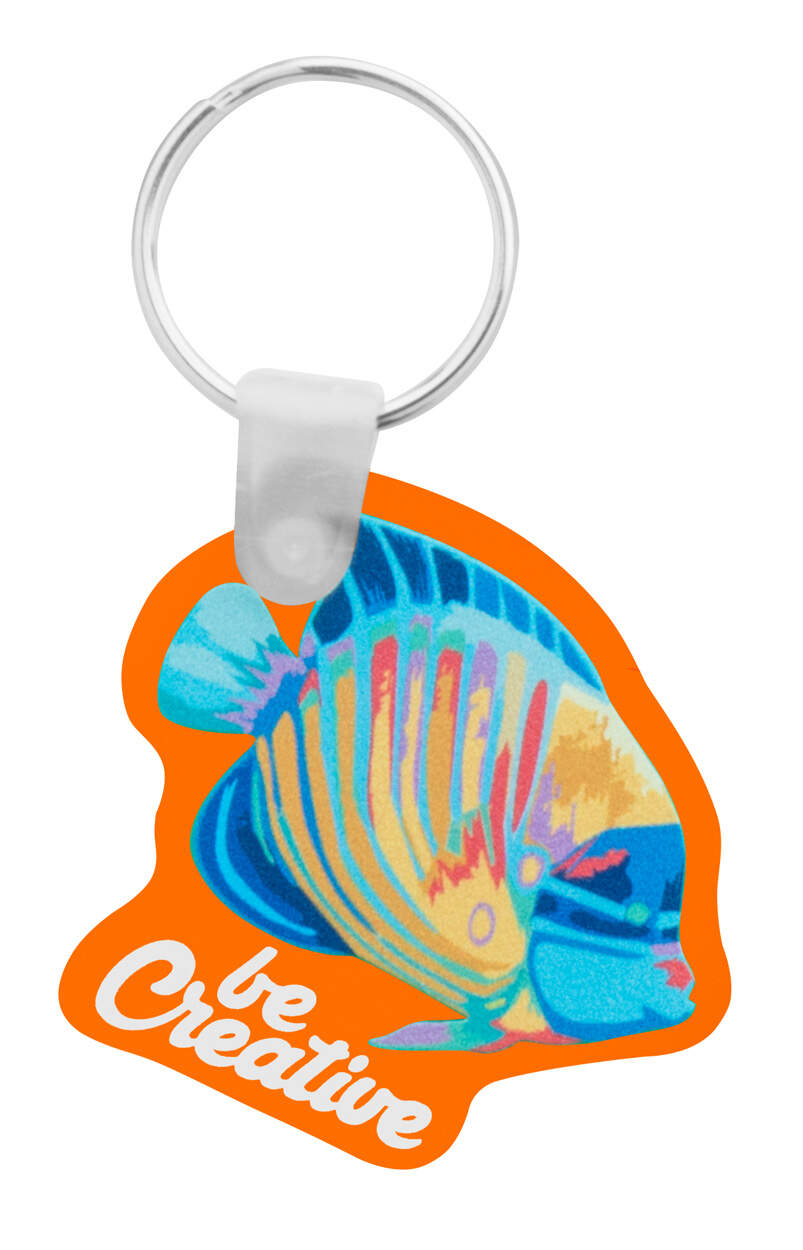 custum made sleutelhanger CreaFob rood Full colour 2649