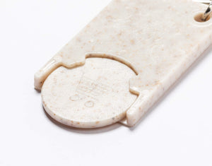 winkelwagenmuntje sleutelhanger Prook beige onbedrukt 13386