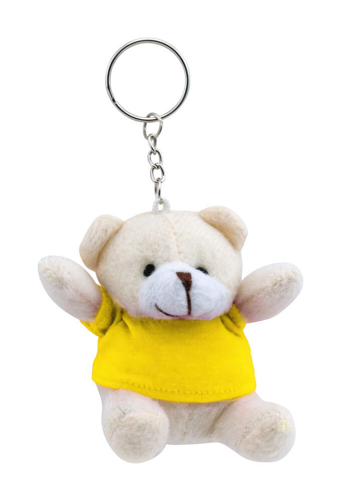 sleutelhanger Teddy geel onbedrukt 11529