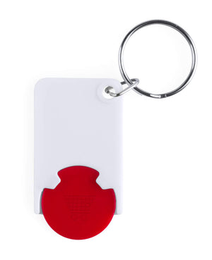 munt sleutelhanger Zabax wit 4 kleuren 8151