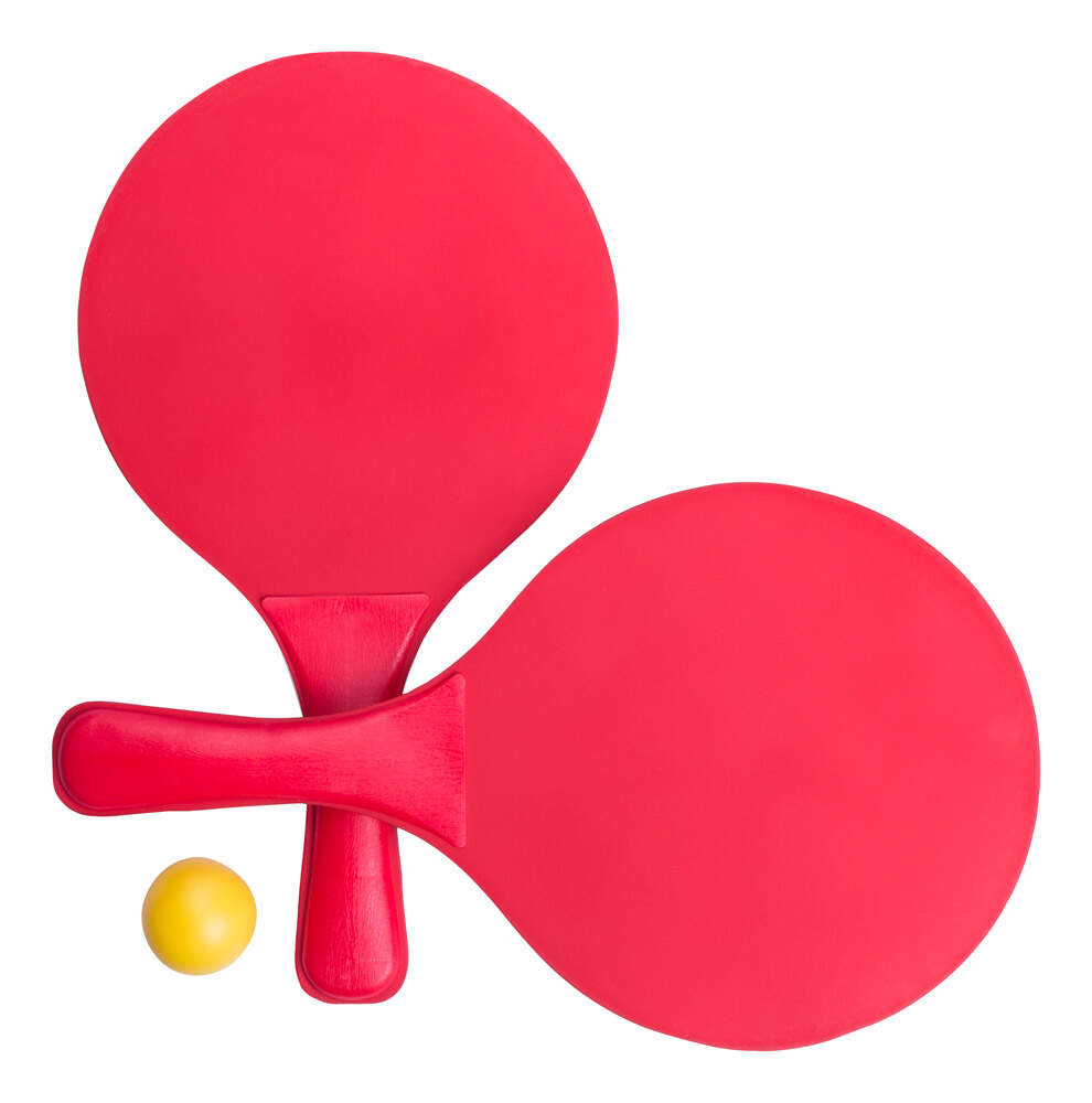 strand tennis set Faluk geel 1 kleur 11997