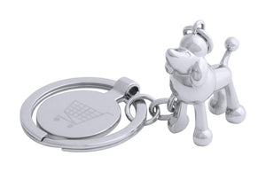 winkelwagenmuntje sleutelhanger, hond Hoinzo bedrukken