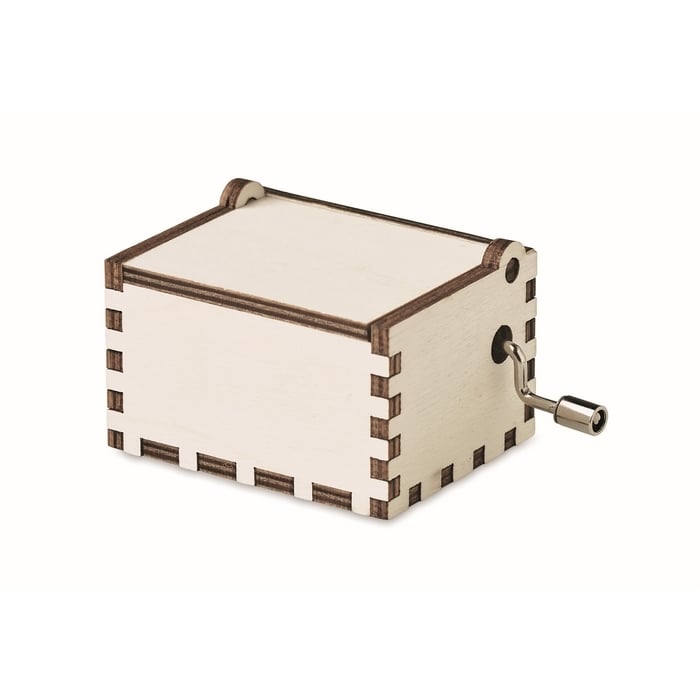Houten kerst muziekdoos sample