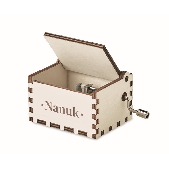 Houten kerst muziekdoos sample
