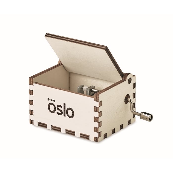 Houten kerst muziekdoos sample