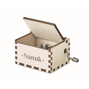 Houten kerst muziekdoos 5251