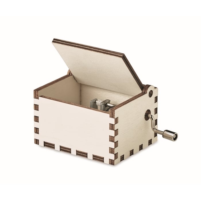 Houten kerst muziekdoos sample