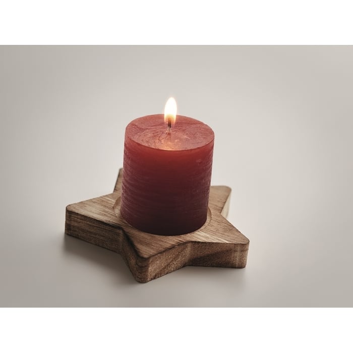 Kaars stervormige houten sample