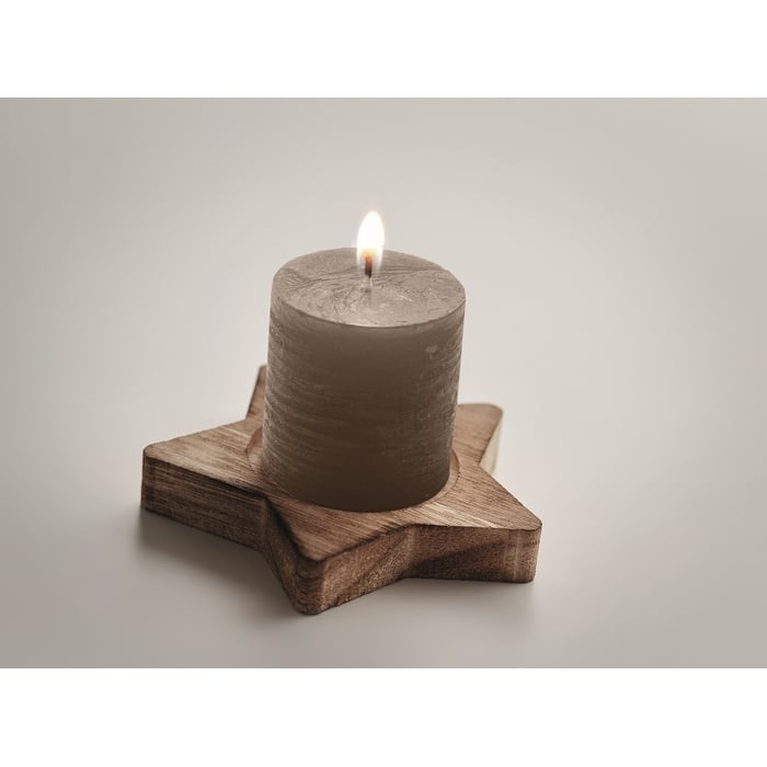 Kaars stervormige houten sample