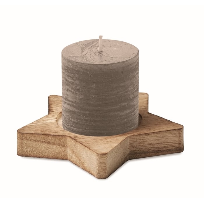 Kaars stervormige houten sample