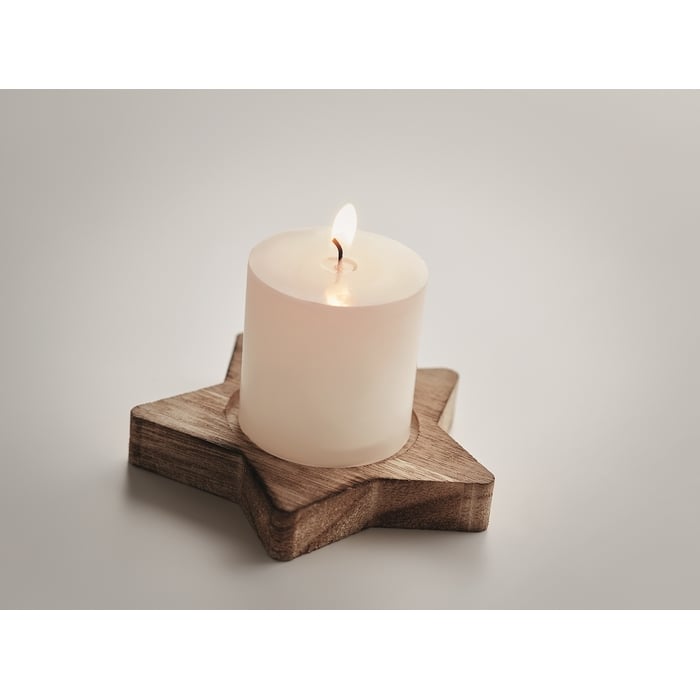 Kaars stervormige houten sample