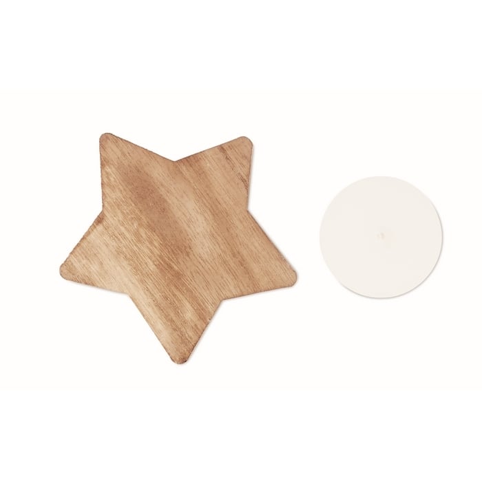 Kaars stervormige houten sample