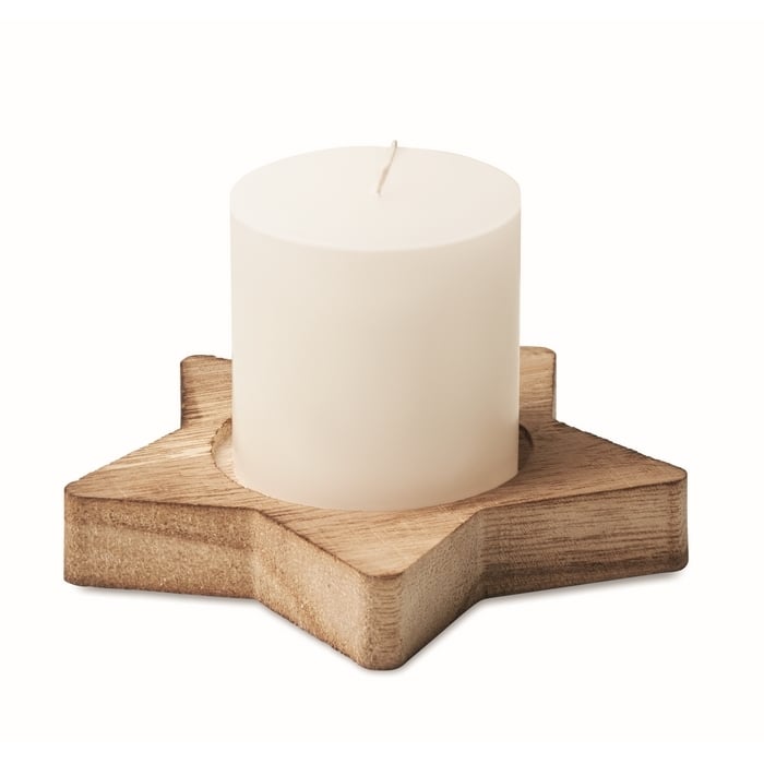 Kaars stervormige houten sample