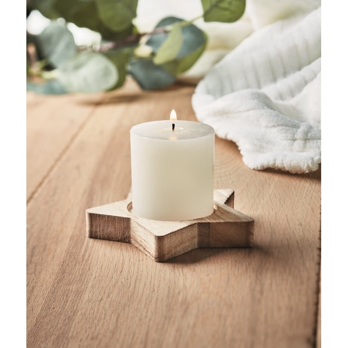 Kaars stervormige houten sample