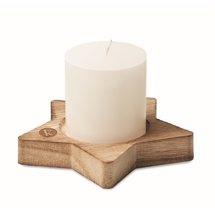 Kaars stervormige houten sample