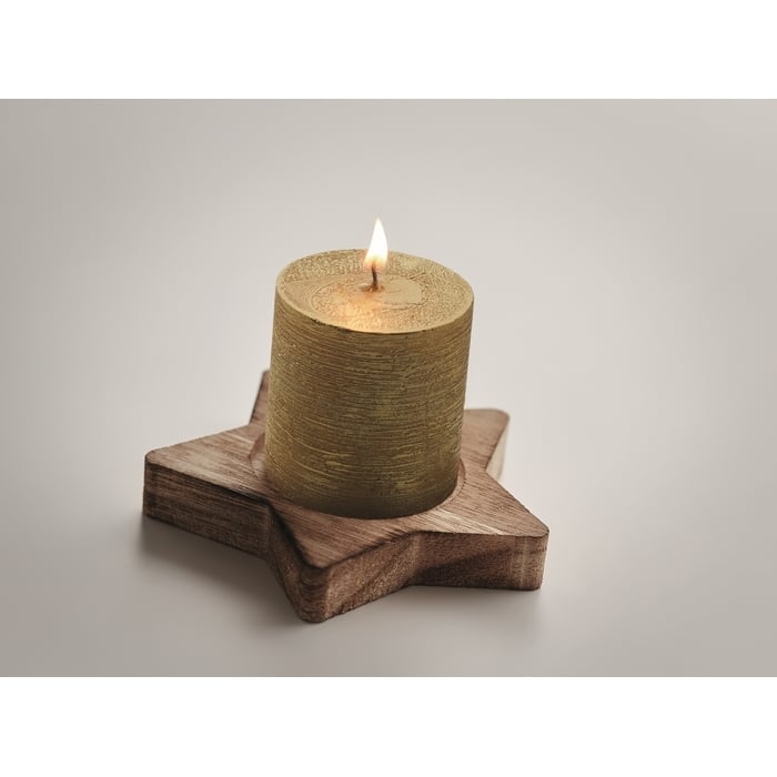Kaars stervormige houten sample
