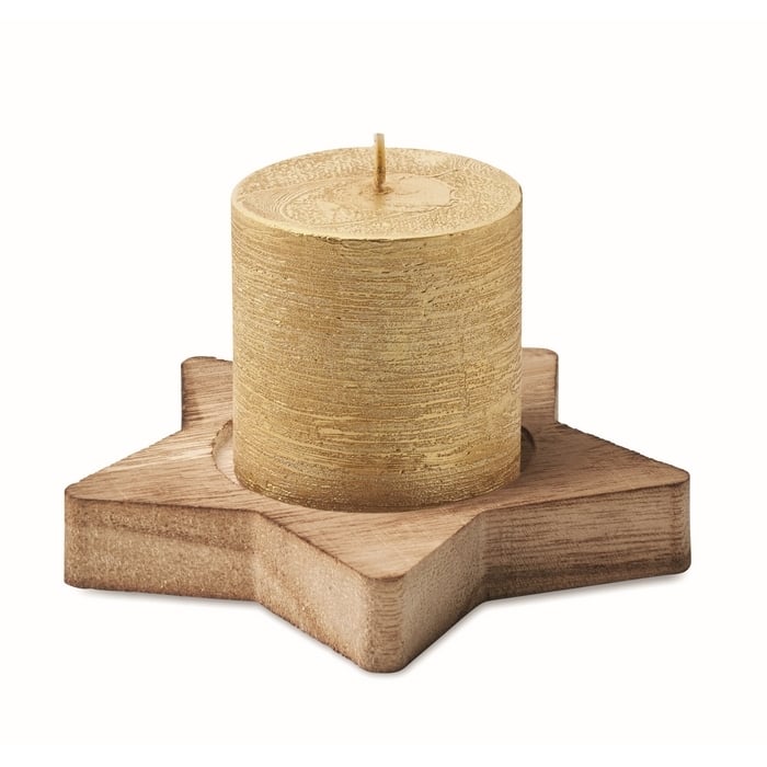 Kaars stervormige houten sample