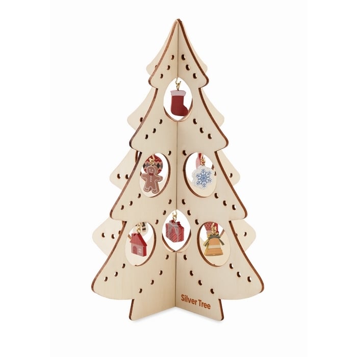 Houten kerstboom decoratie sample