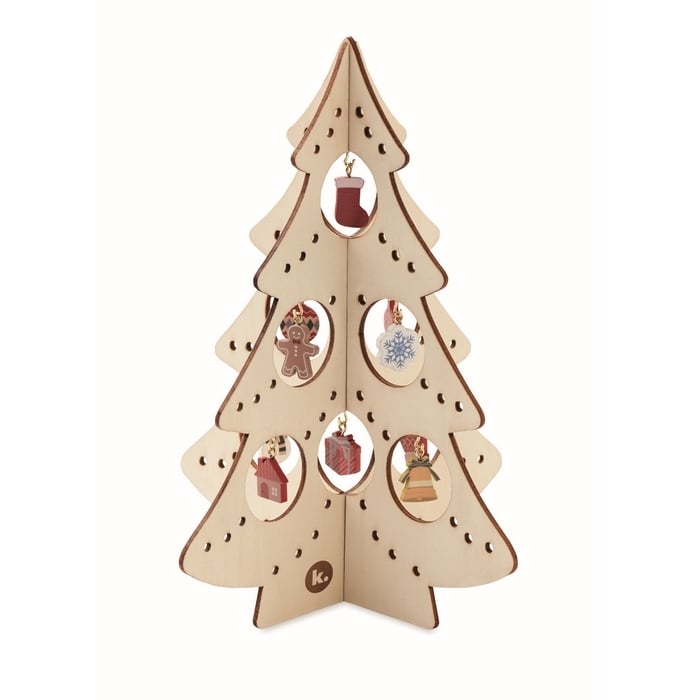 Houten kerstboom decoratie sample