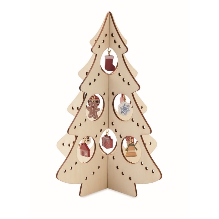 Houten kerstboom decoratie sample