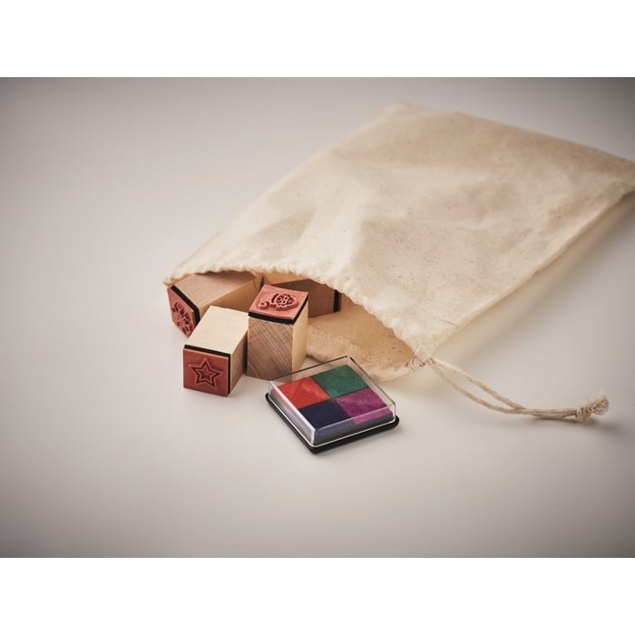 8 houten kerststempelset sample